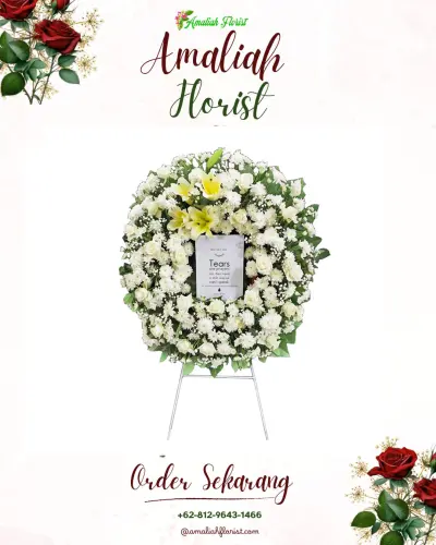 Krans Bunga Duka Cita di Paramount Petals